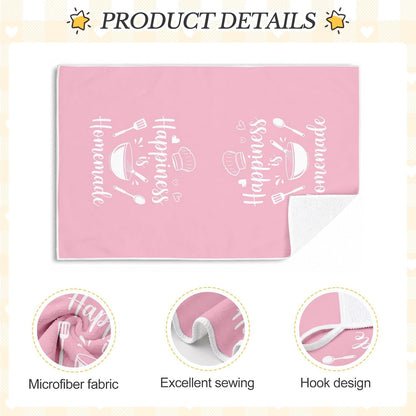 Pink Kitchen Decor Accessories, Pink Kitchen Dish Towels, 12 Pack
