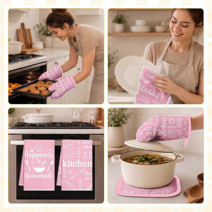 Pink Kitchen Decor Accessories, Pink Kitchen Dish Towels, 12 Pack