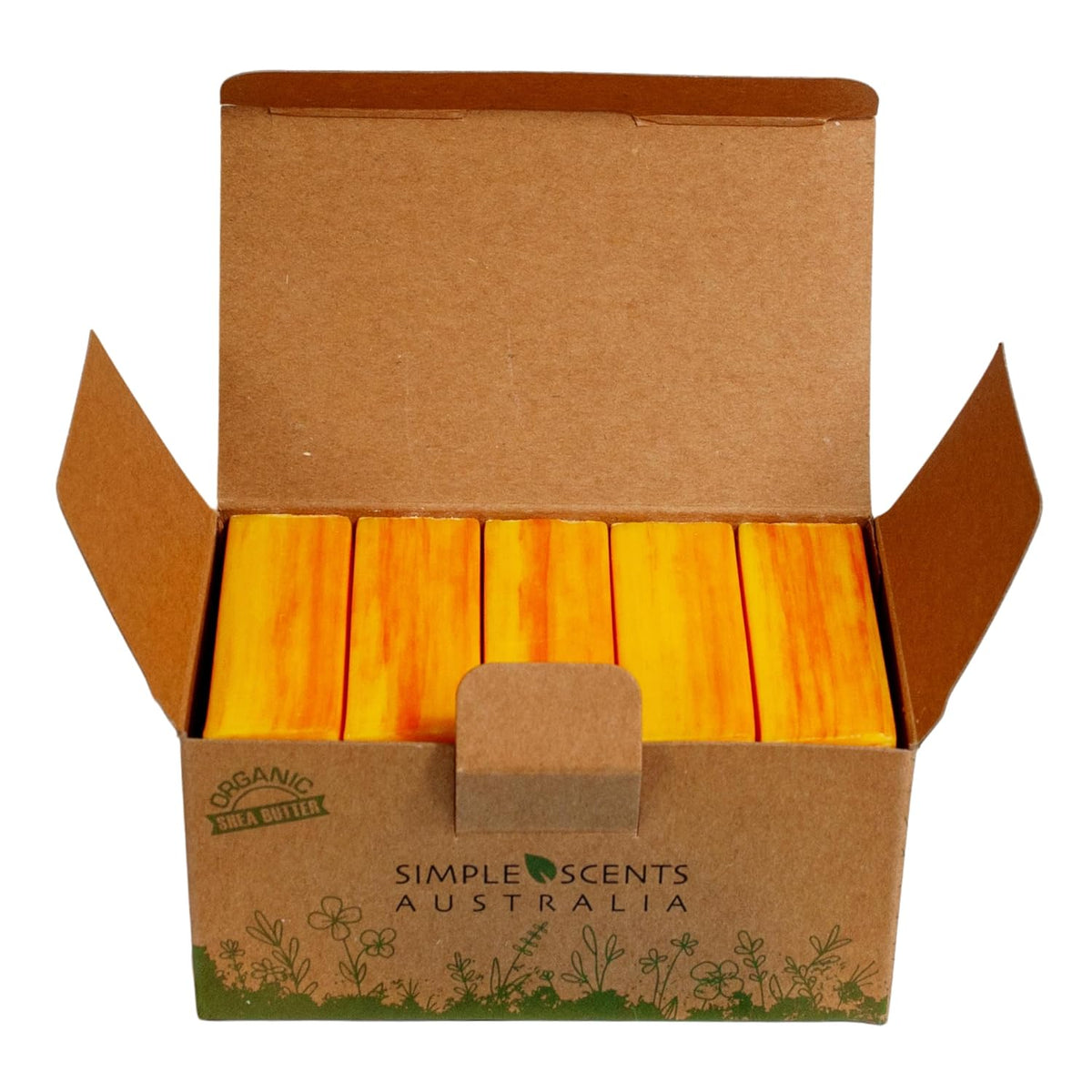 Peach Scented Natural Soap Bars (5 Bars), 3.5oz Moisturizing French Triple Milled Soap Bars Enriched with Shea Butter - Pure Plant Oil Bath & Body