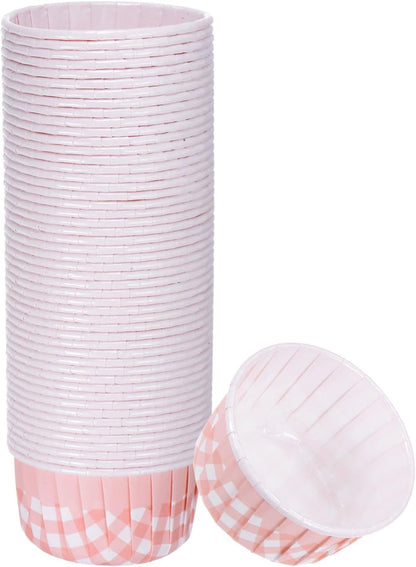 50 Pcs Standard Cupcake Liners Cupcake Cups Disposable Oven Safe Baking Pastry Cups for Party, Wedding, Light Pink