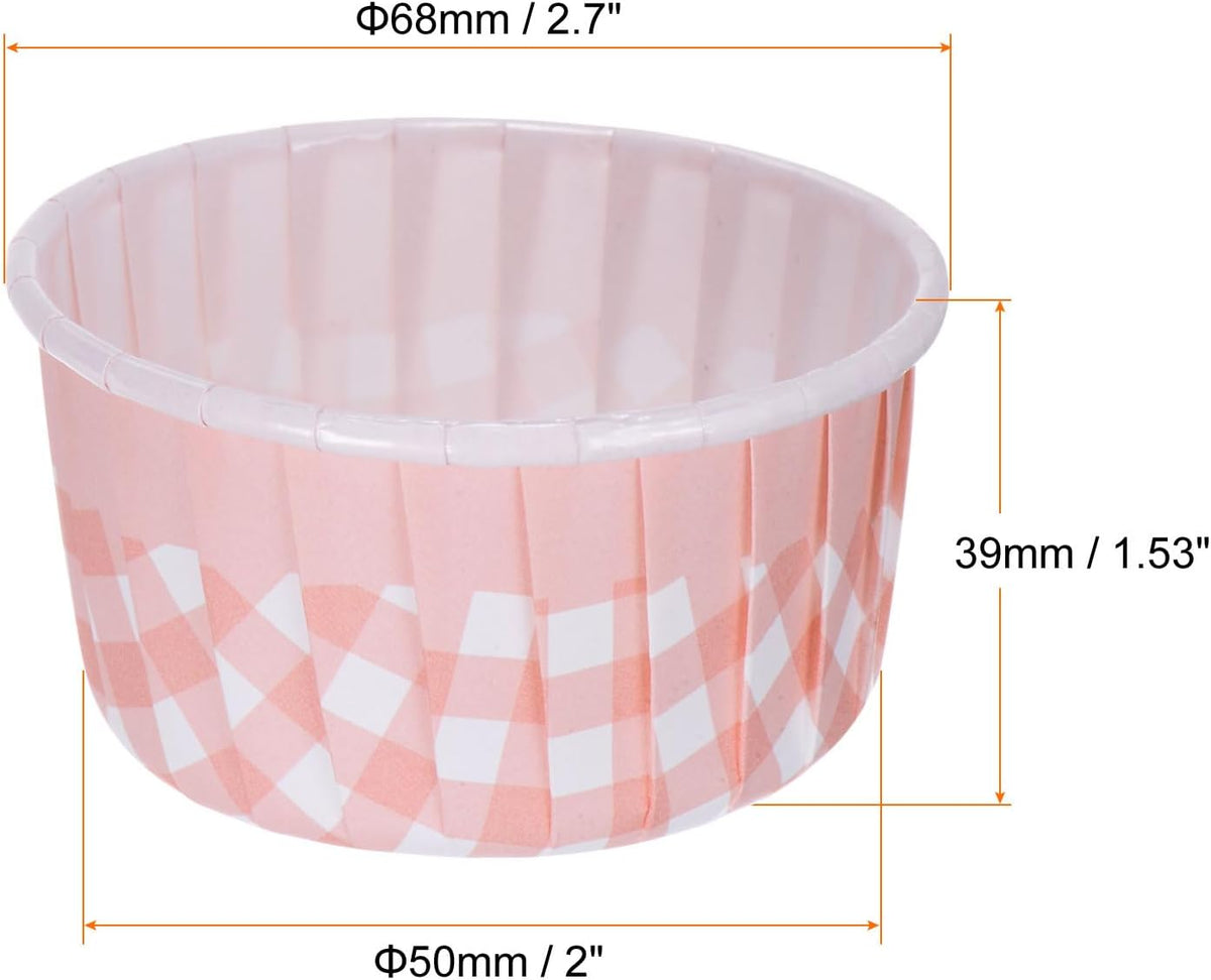 50 Pcs Standard Cupcake Liners Cupcake Cups Disposable Oven Safe Baking Pastry Cups for Party, Wedding, Light Pink