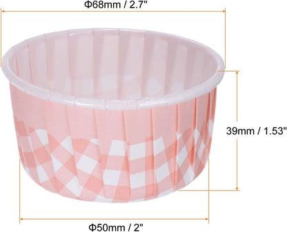 50 Pcs Standard Cupcake Liners Cupcake Cups Disposable Oven Safe Baking Pastry Cups for Party, Wedding, Light Pink