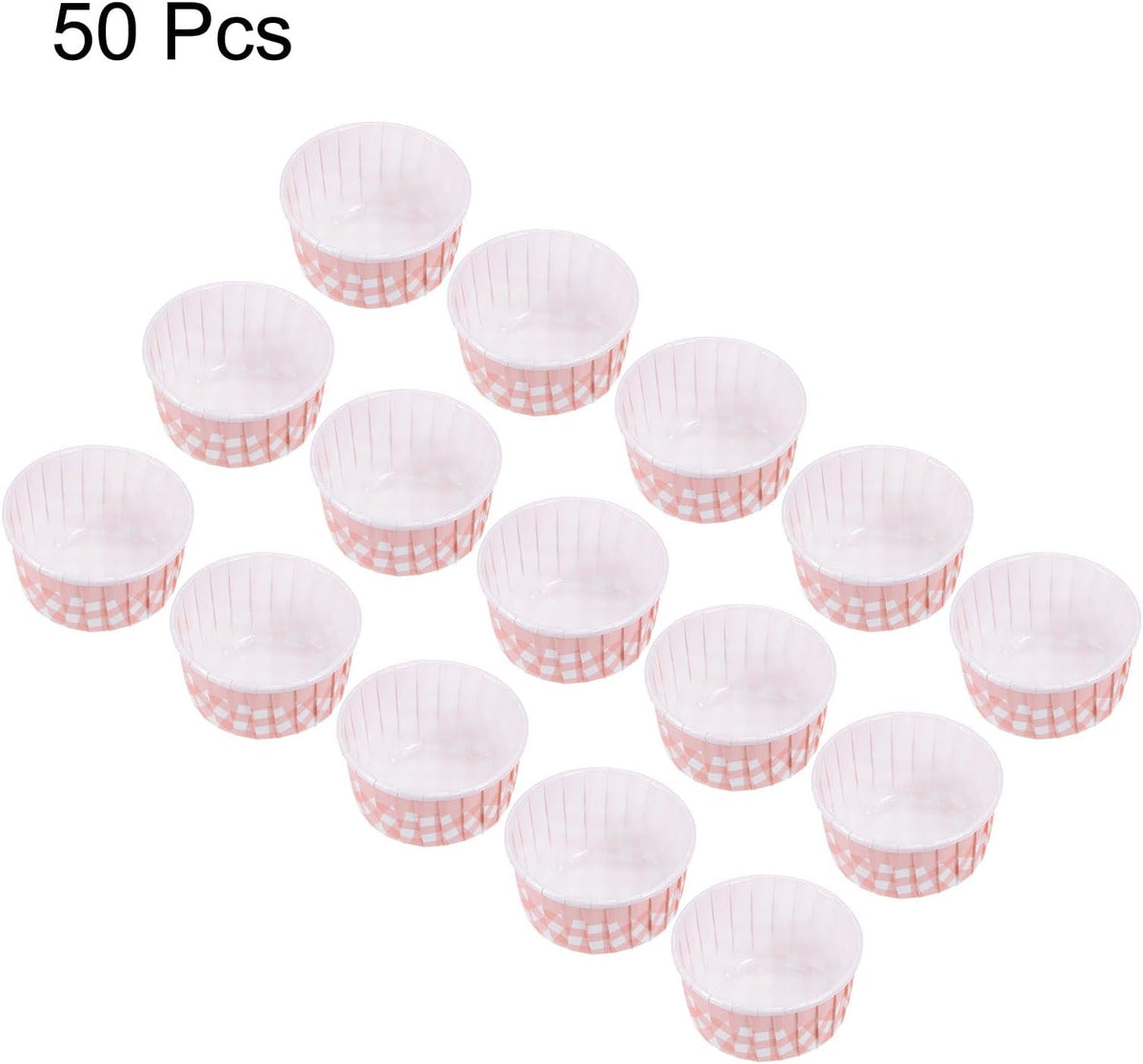 50 Pcs Standard Cupcake Liners Cupcake Cups Disposable Oven Safe Baking Pastry Cups for Party, Wedding, Light Pink