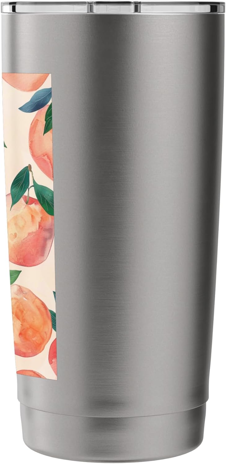 Cute Pattern Art Peach Stainless Steel Insulated Tumbler