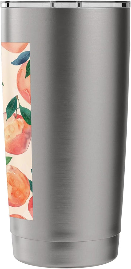 Cute Pattern Art Peach Stainless Steel Insulated Tumbler
