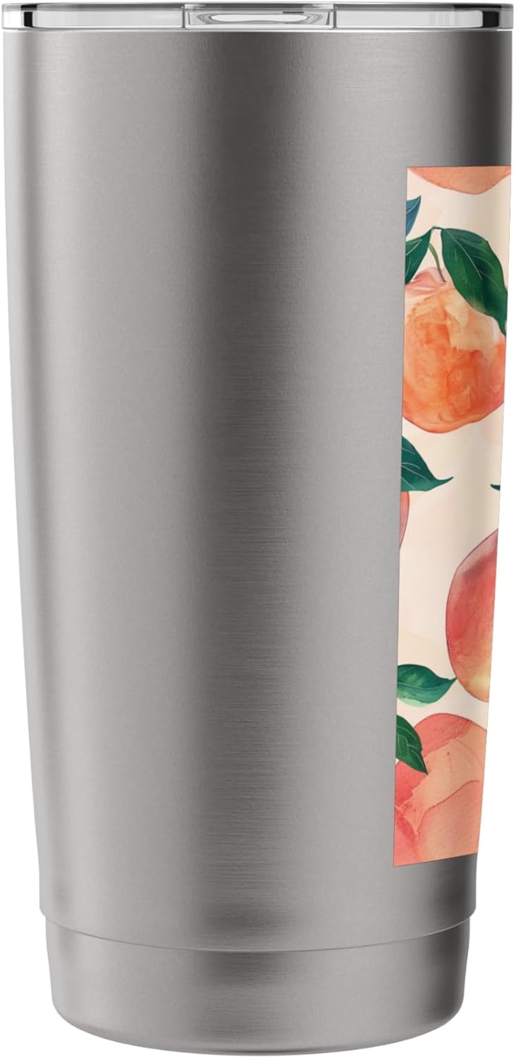 Cute Pattern Art Peach Stainless Steel Insulated Tumbler