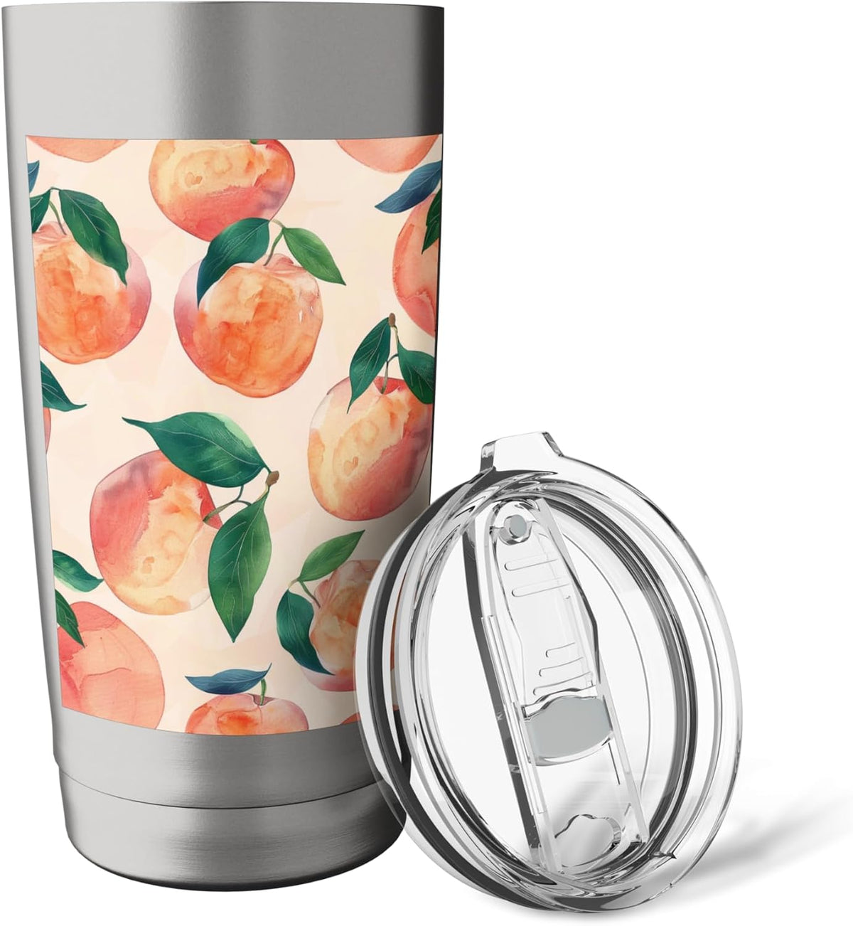 Cute Pattern Art Peach Stainless Steel Insulated Tumbler