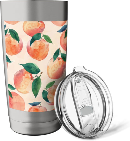 Cute Pattern Art Peach Stainless Steel Insulated Tumbler