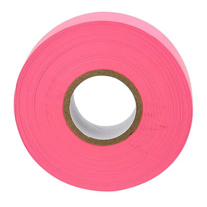 10 Pack 1" x 328' Pink Flagging Tape, Neon Marking Tape, Non-Adhesive Plastic Ribbon Tape Fluorescent Tape for Labeling, Tagging Boundaries
