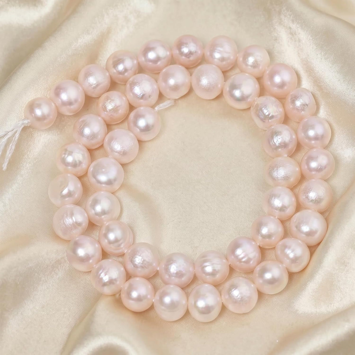 50pcs Natural Freshwater Pearl Beads, 8-9mm Peach Blush Irregular Pearls Beads for Jewelry Making, Crafting, DIY Bracelets and Necklaces