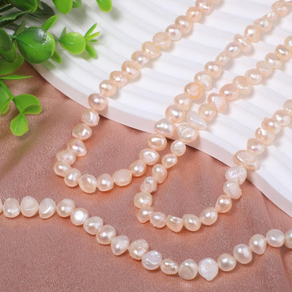 50pcs Natural Freshwater Pearl Beads, 8-9mm Peach Blush Irregular Pearls Beads for Jewelry Making, Crafting, DIY Bracelets and Necklaces