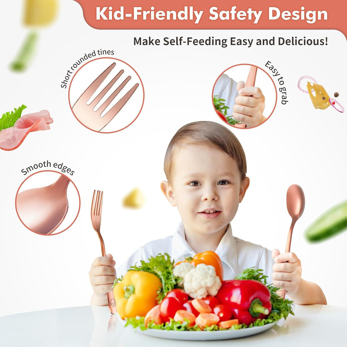 6Pcs Stainless Steel Toddler Utensils Small Metal Kids Silverware