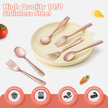 6Pcs Stainless Steel Toddler Utensils Small Metal Kids Silverware