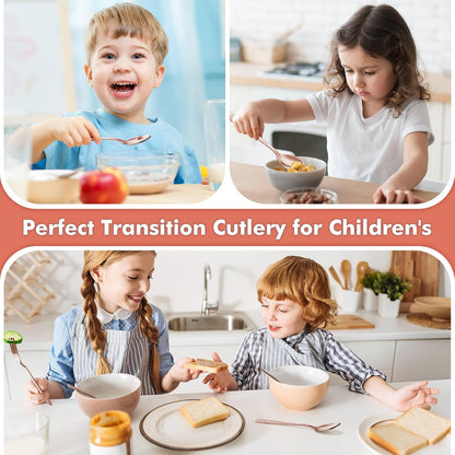 6Pcs Stainless Steel Toddler Utensils Small Metal Kids Silverware