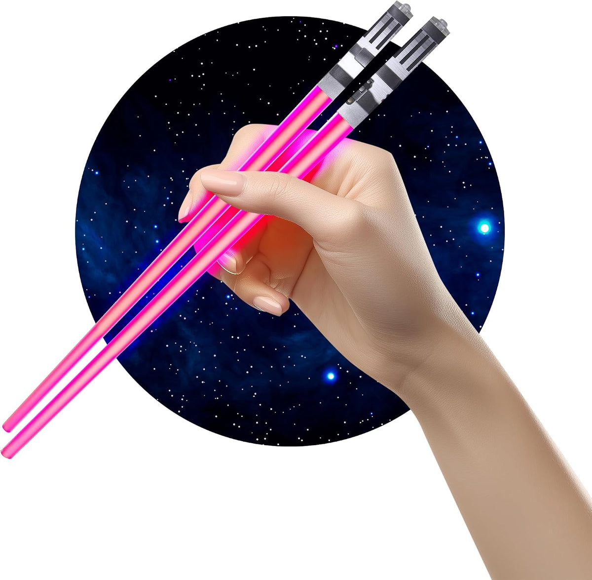 Chop Sabers Light Up LightSaber Chopsticks, 1 Pair, Pink