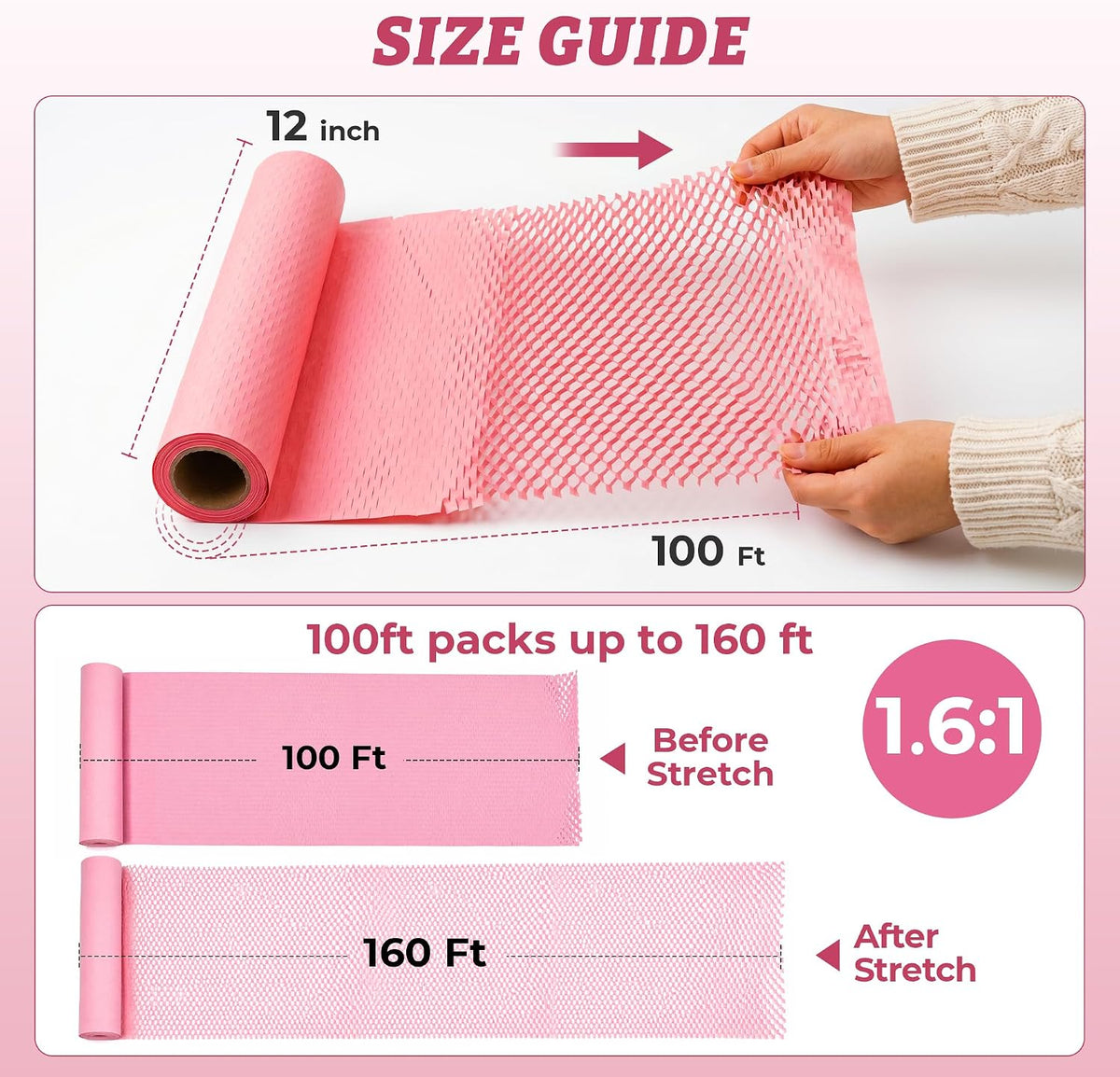 Honeycomb Packing Paper Eco-Friendly: 12" x 100' for Moving Packing
