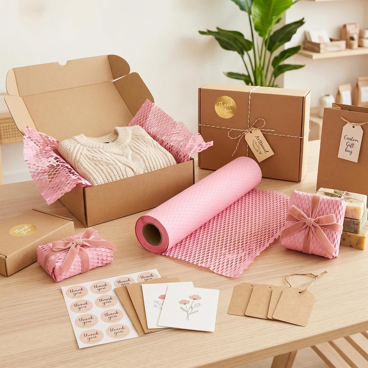 Honeycomb Packing Paper Eco-Friendly: 12" x 100' for Moving Packing