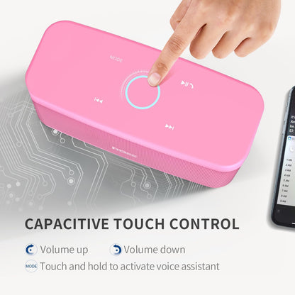 SoundBox Plus Portable Bluetooth Speaker with 16W Stereo Sound-Pink