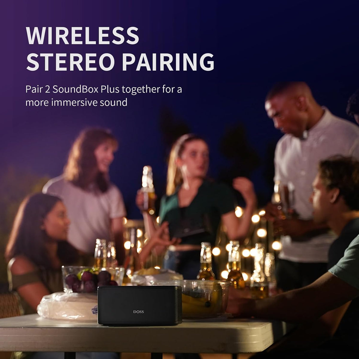 SoundBox Plus Portable Bluetooth Speaker with 16W Stereo Sound-Pink