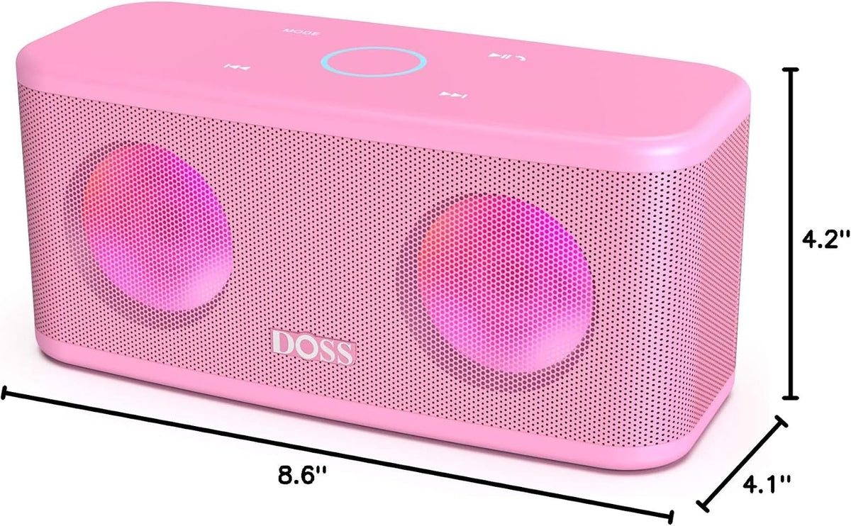 SoundBox Plus Portable Bluetooth Speaker with 16W Stereo Sound-Pink