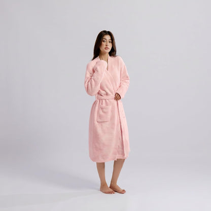Women’s Robe Luxury Knit Bathrobe for Women Ultra-Soft Plush Fleece Robe, Cozy Spa-Like Longwear (One Size)