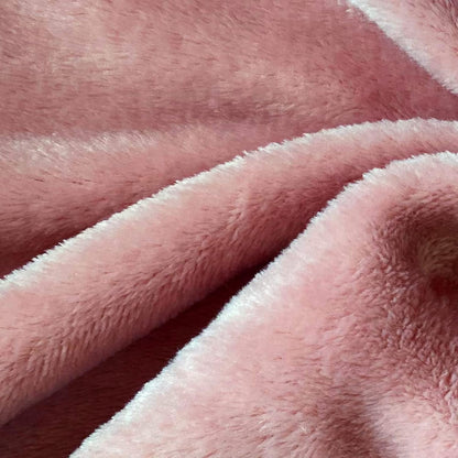Flannel Fleece Blanket Twin Size, All Season Super Soft Cozy Blanket for Bed or Couch, Dusty Pink 60inch X80''
