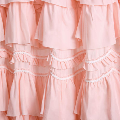Kemmy Ruffled Shower Curtain, Single, 72" W x 72" L, Peachy Pink - Bathroom Curtain - Fabric Shower Curtains for Bathroom - Coquette Decor