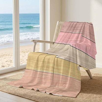 50"x60" Standard Throw Cooling Blanket Peach Pink Wood Grain Ice Silk Lightweight Breathable Soft Summer Blanket for Hot Sleepers Couch Bed Sofa Camping Farmhouse Wooden Plank