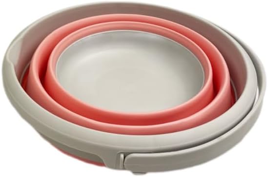 5.5L (1.4 Gallon) Collapsible Plastic Bucket (Grey/Quartz Pink, 1)