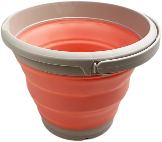 5.5L (1.4 Gallon) Collapsible Plastic Bucket (Grey/Quartz Pink, 1)
