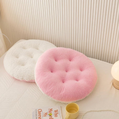 Camel Double Contrast Super Soft Plush Washable Seat Cushion,Round Lamb Fleece Chair Cushion Pink Fart Cushion Cushion Pillow for Room Kids Desk Chair Teen Girls Bedroom Décor 15.7 Inch