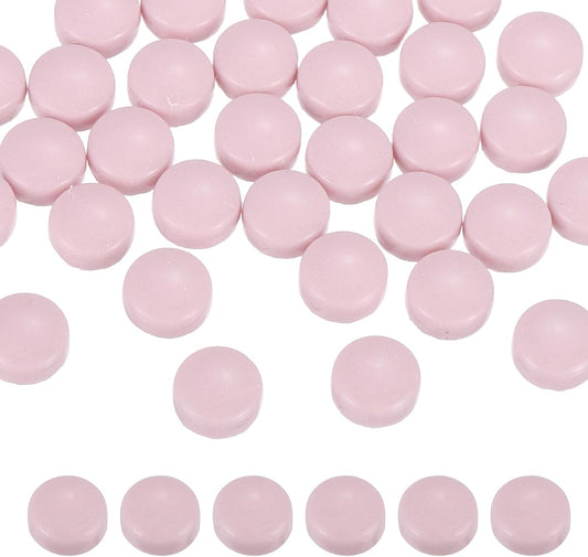 12mm Glass Mosaic Tiles, 300g Round Iridescent Glass Pieces Recycled Mosaic Tile Bulk for Vase Flower Pots Aquarium Decor Garden Project DIY Art Craft, Purple Pink