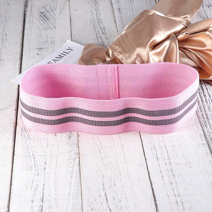 Resistance Hip Band for Women Pink Elastic Booty Builder Tension Band for Squats Glute Activation Leg Exercises Hip Thrusts Lightweight Fitness Workout Gym and Home Use