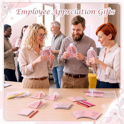 24 Pcs Affirmation Notebooks Pens Bulk Gifts, Gratitude,Pink