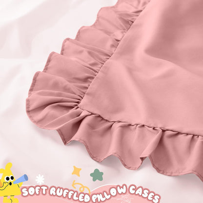 13"x18" Toddler Pillow Cases Set of 2, Pink