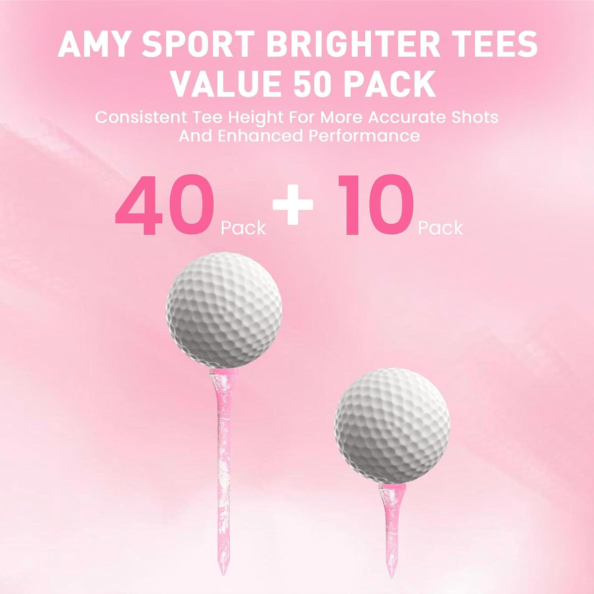 Golf Tees Wooden Stylish Painted 50 Pack