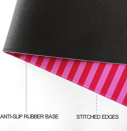 Pink Red Striped Desk Mat Cute Pastel XXL Large Gaming Mouse Pad Desk Pad Kawaii Aesthetic Cozy Keyboard Laptop Computer Mat Home Office Decor for Women