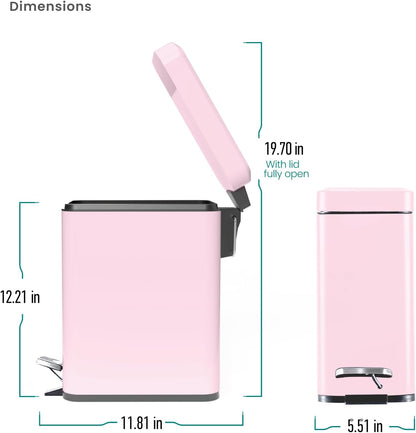 1.3 Gallon Stainless Steel Small Trash Can with a Lid
