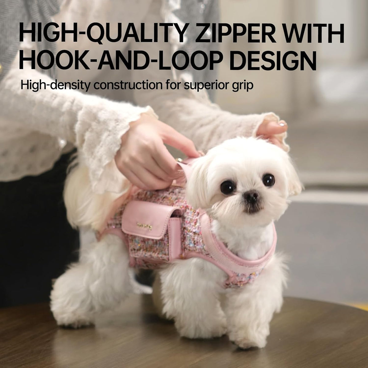 Dog Lift Harness Dog Carrier- with Soft Cushion Belt Design for Dogs/Lightweight Breathable Multi Functional, Can be Used as a Handbag (Pink, XS)
