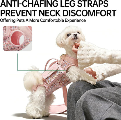 Dog Lift Harness Dog Carrier- with Soft Cushion Belt Design for Dogs/Lightweight Breathable Multi Functional, Can be Used as a Handbag (Pink, XS)