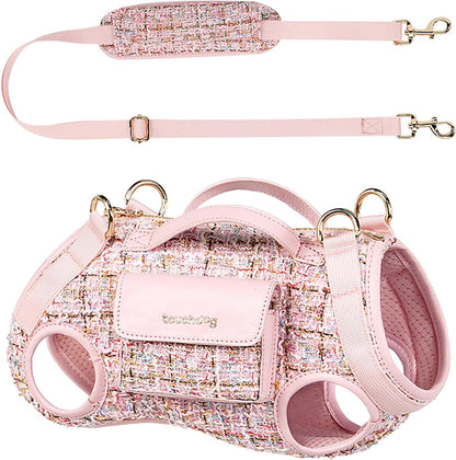 Dog Lift Harness Dog Carrier- with Soft Cushion Belt Design for Dogs/Lightweight Breathable Multi Functional, Can be Used as a Handbag (Pink, XS)