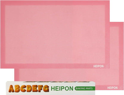 Pink Perforated Silicone Baking Mat,23.6"Lx15.7"W (Pink,2pcs)