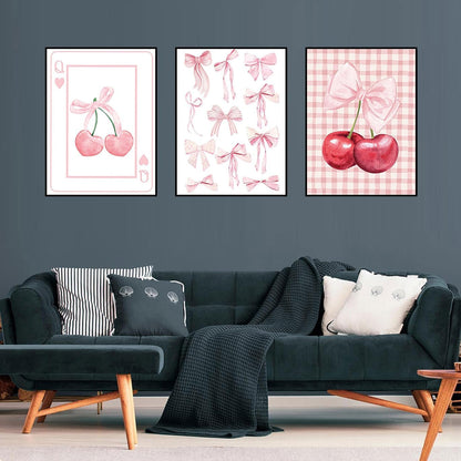 3 Pack Pink Bows Diamond Art Kits for Adults 12x16 inch