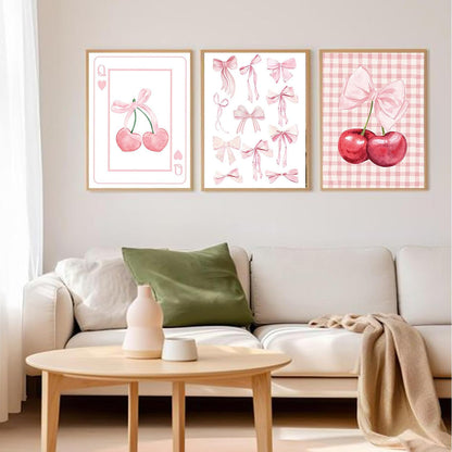 3 Pack Pink Bows Diamond Art Kits for Adults 12x16 inch