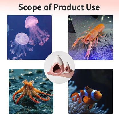 Cute Pink Aquarium Decor Ceramic Mountain Betta Fish Tank Cave