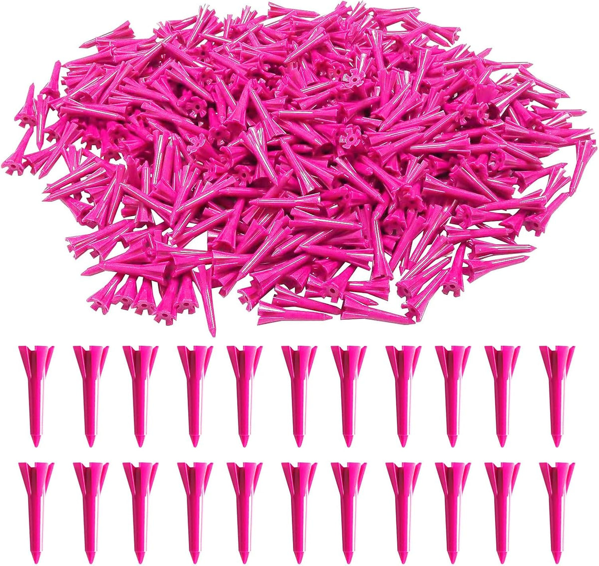 Golf Tees 5 Prong Design Plastic Short Golf Tees 1 1/2 Inch Bulk for Women Men Ladies Clubs Golf Balls 50/100 Count White Blue