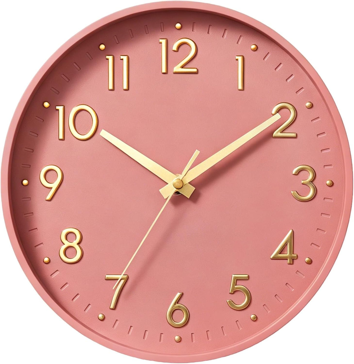 Mosewa Small 8 Inch Wall Clock Battery Operated Silent Non Ticking Analog