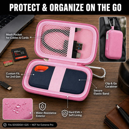 Hard Case for SanDisk Extreme Portable External Solid State Drive
