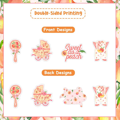 Peach Baby Shower Decor for Girl Sweet as a Peach Cupcake Toppers a Sweet Little Peach is on the Way Baby Shower Decor Peach Cupcake Decorations Summer Fruit Theme Sweet Peach Baby Shower
