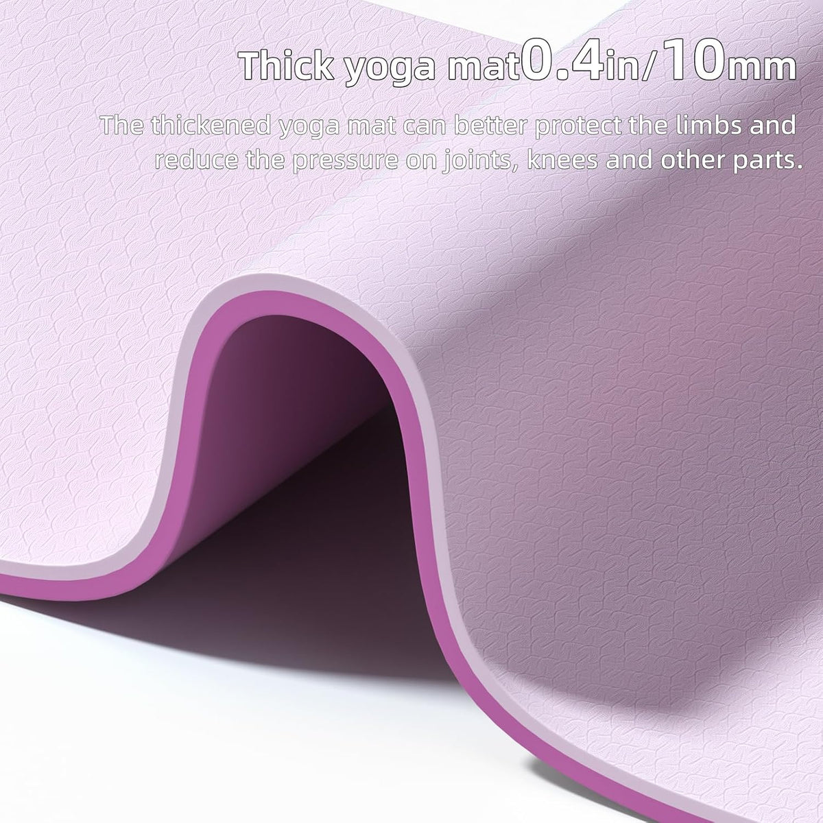 Wide Yoga Mat Thick(10mm) Exercise Mat Non Slip Anti-tear,72"x35" Extra Large Pilates Mats for Home Workouts, Gym & Floor Stretching with Carrier Strap